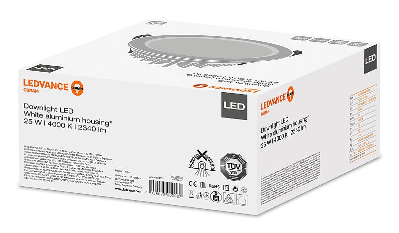 DOWNLIGHT LED 25W/4000K 230V IP20 LEDVANCE OSRAM фото 5